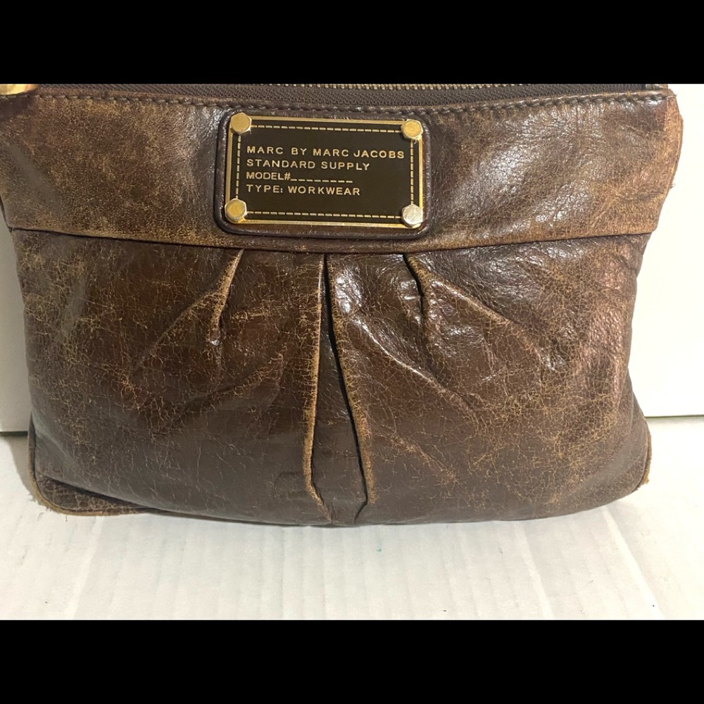 Marc by Marc Jacob’s brown distressed pouch bag